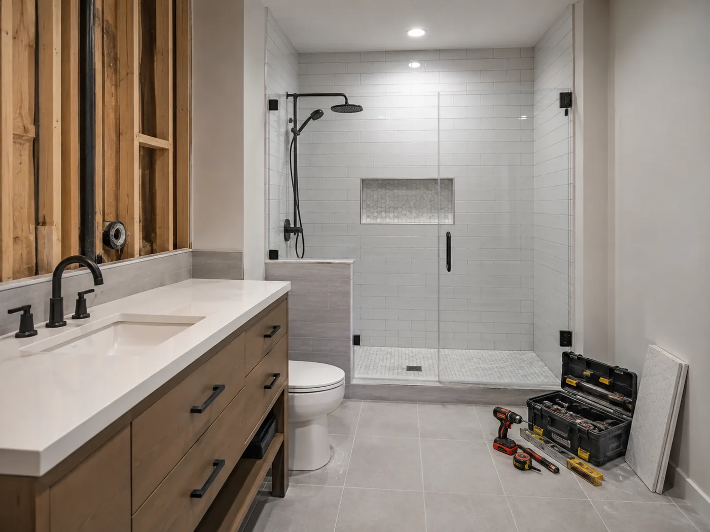Bathroom and interior finish work