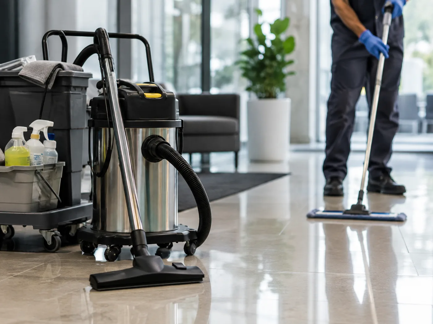 Professional interior cleaning support