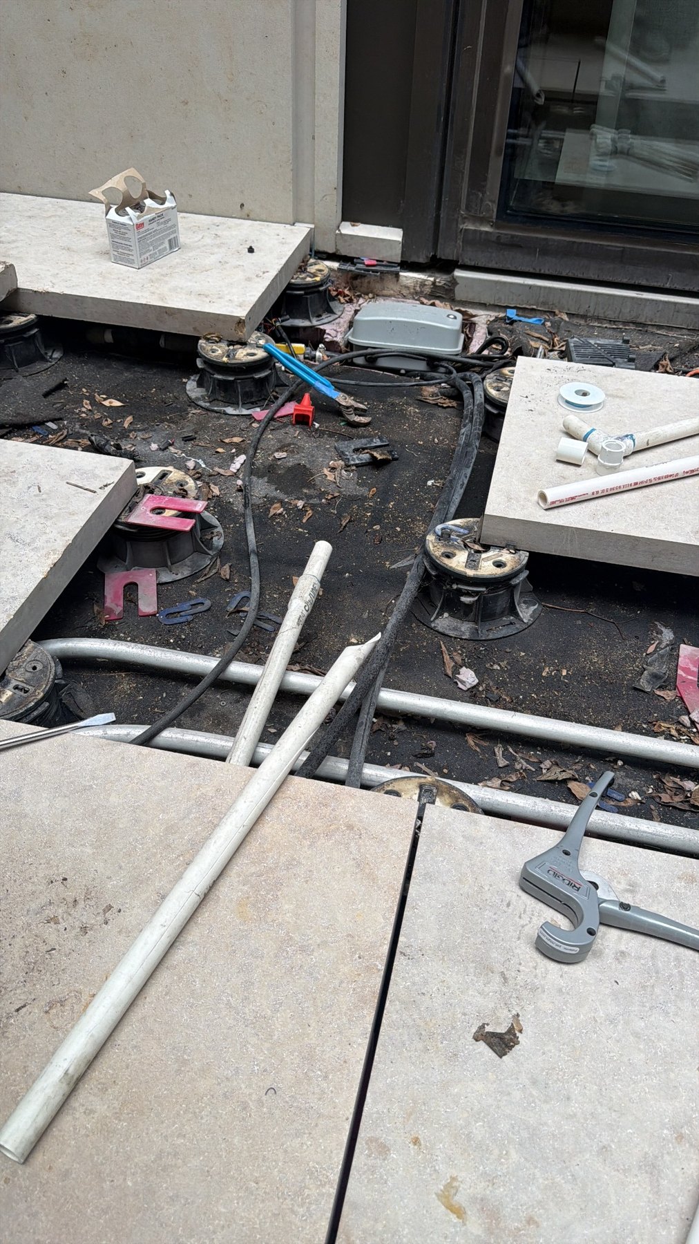 Exterior and raised-paver repair support