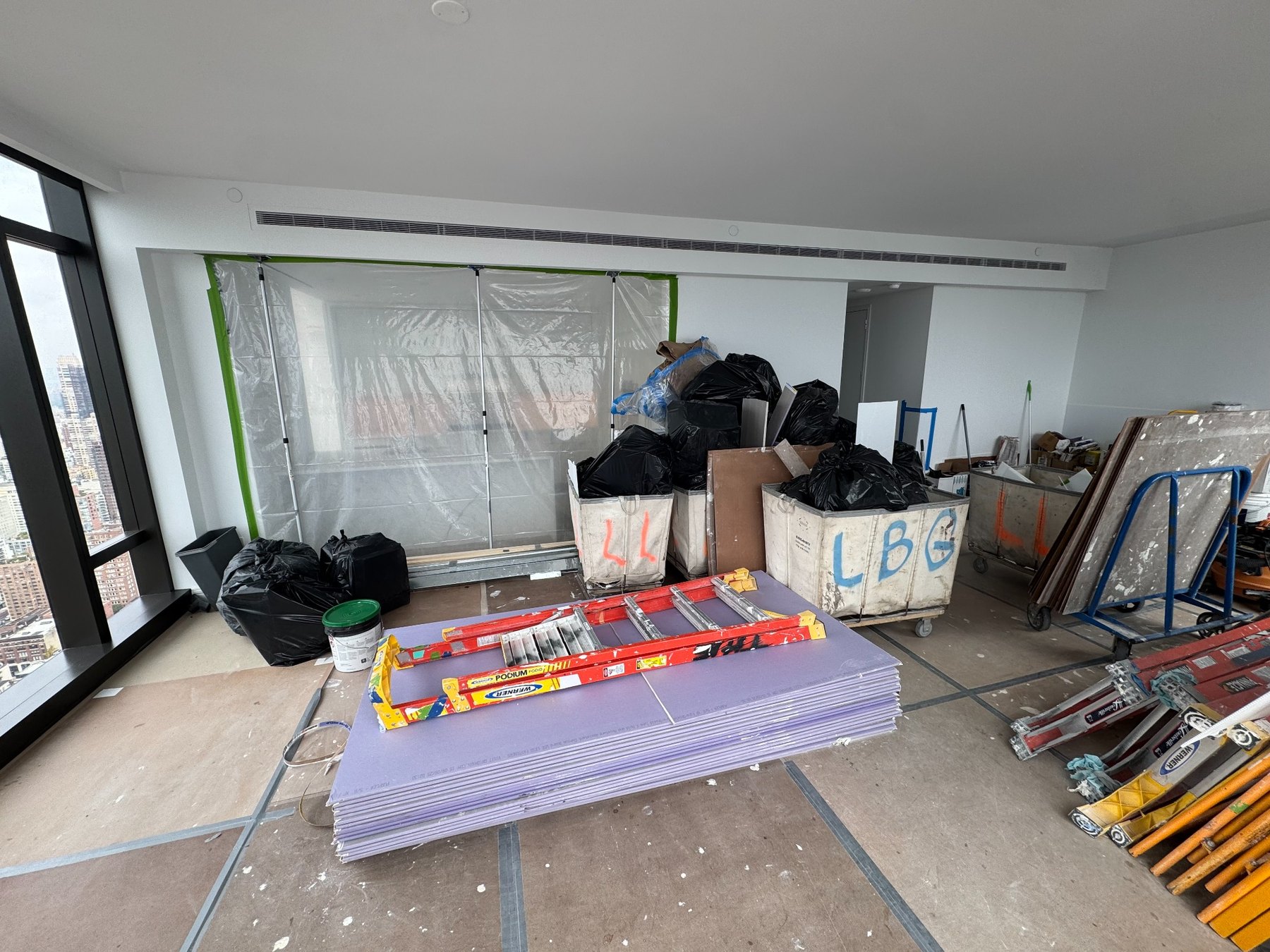 Interior renovation project in progress